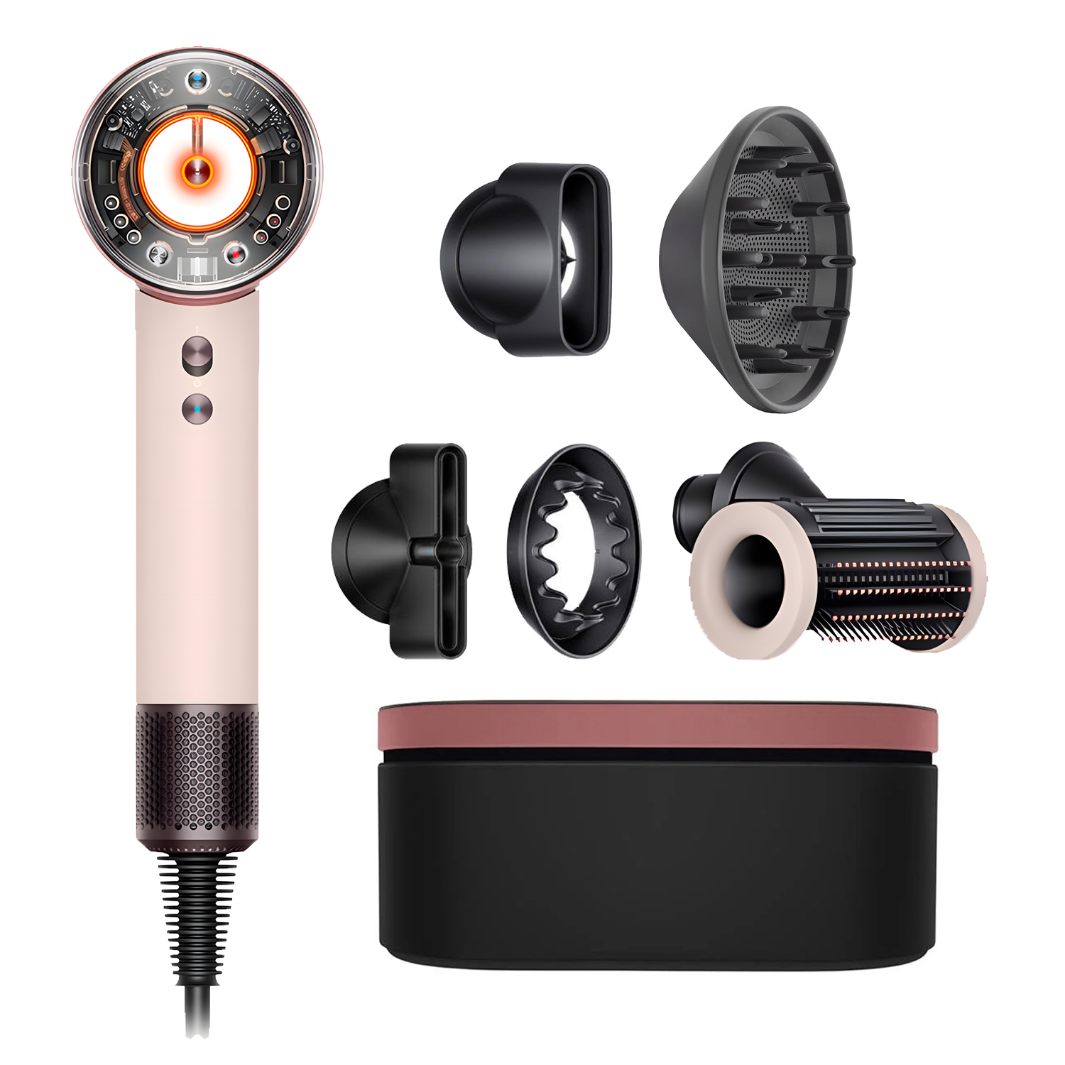 سشوار برس دار حالت دهنده دایسون مدل Supersonic nural hair dryer HD16 CPRG
