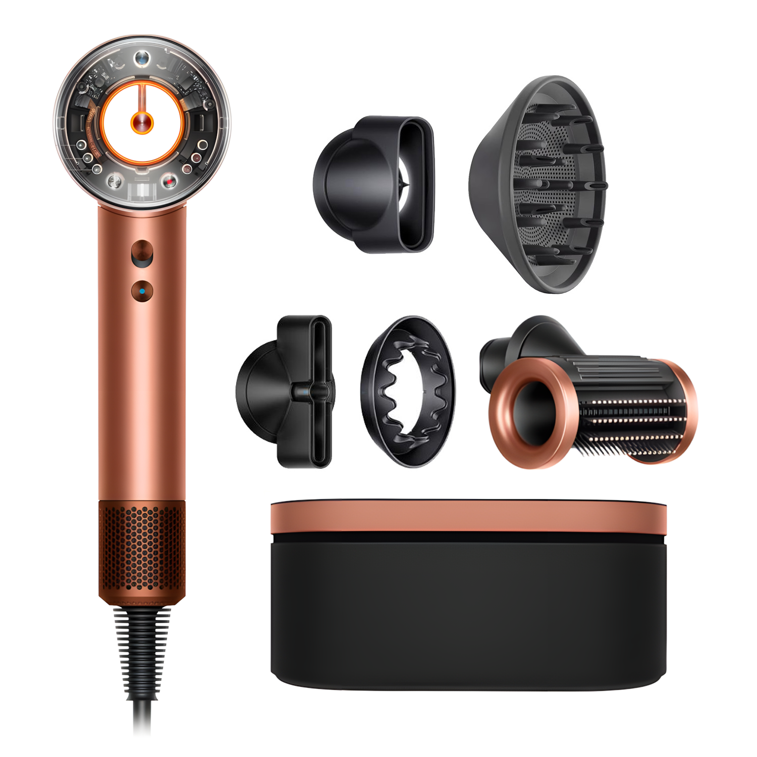 سشوار برس دار حالت دهنده دایسون مدل Supersonic nural hair dryer HD16 AS