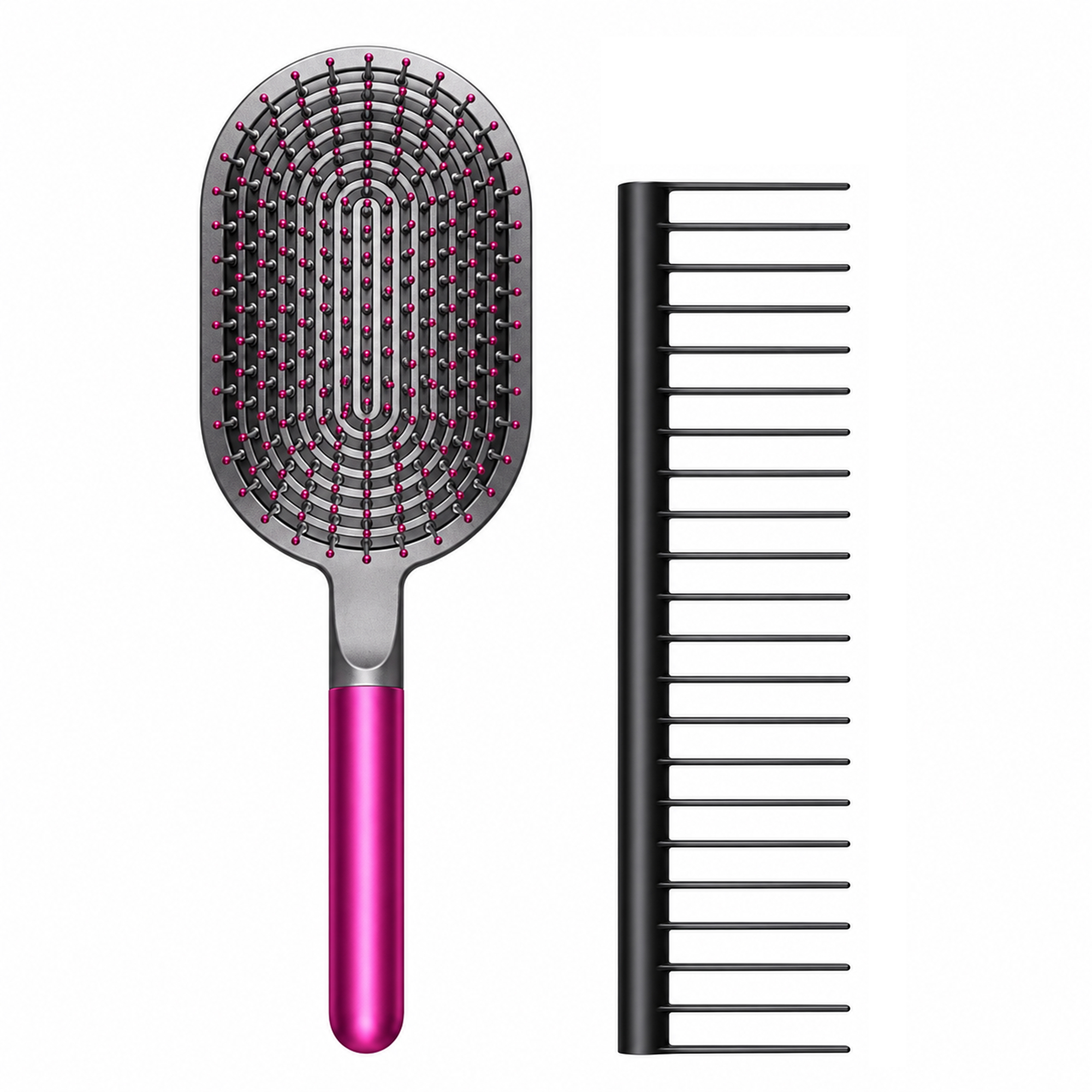 ست برس و شانه حالت‌دهنده مو دایسون Styling Set Comb&Brush-Iron/Fuchsia