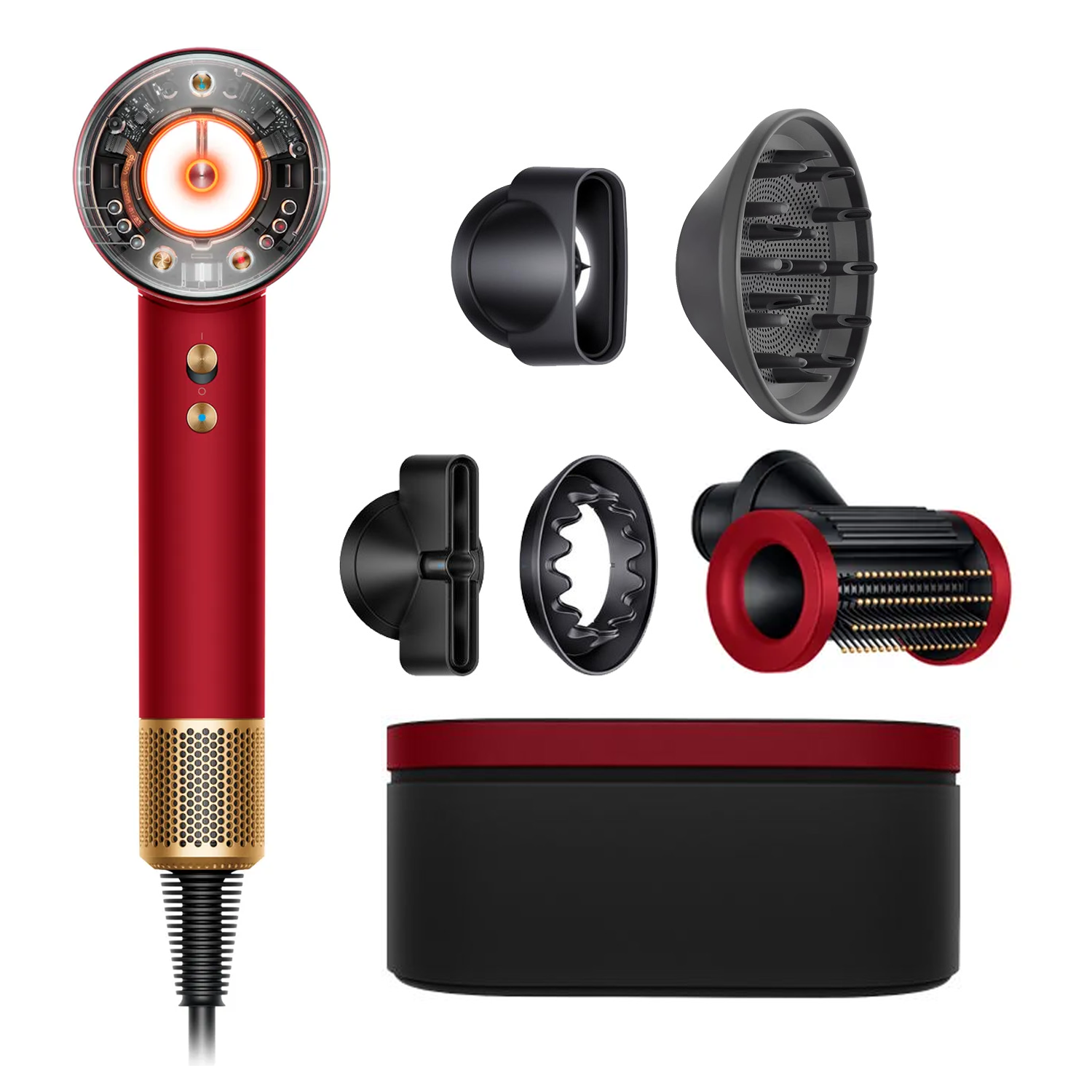 سشوار برس دار حالت دهنده دایسون مدل Supersonic nural hair dryer HD16 RVG